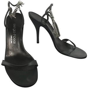 Sergio Rossi Gray Satin Formal Heels 40